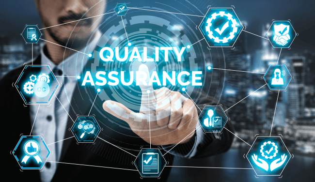 Quality assurance and quality control concept
