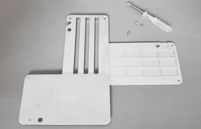 Cobo tablet setup with screwdriver