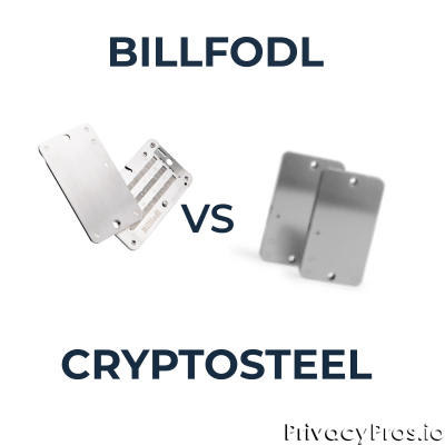 What are the differences between Billfodl and Cryptosteel?