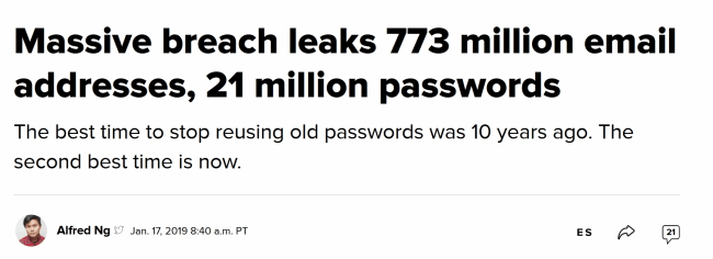 email and password leaks